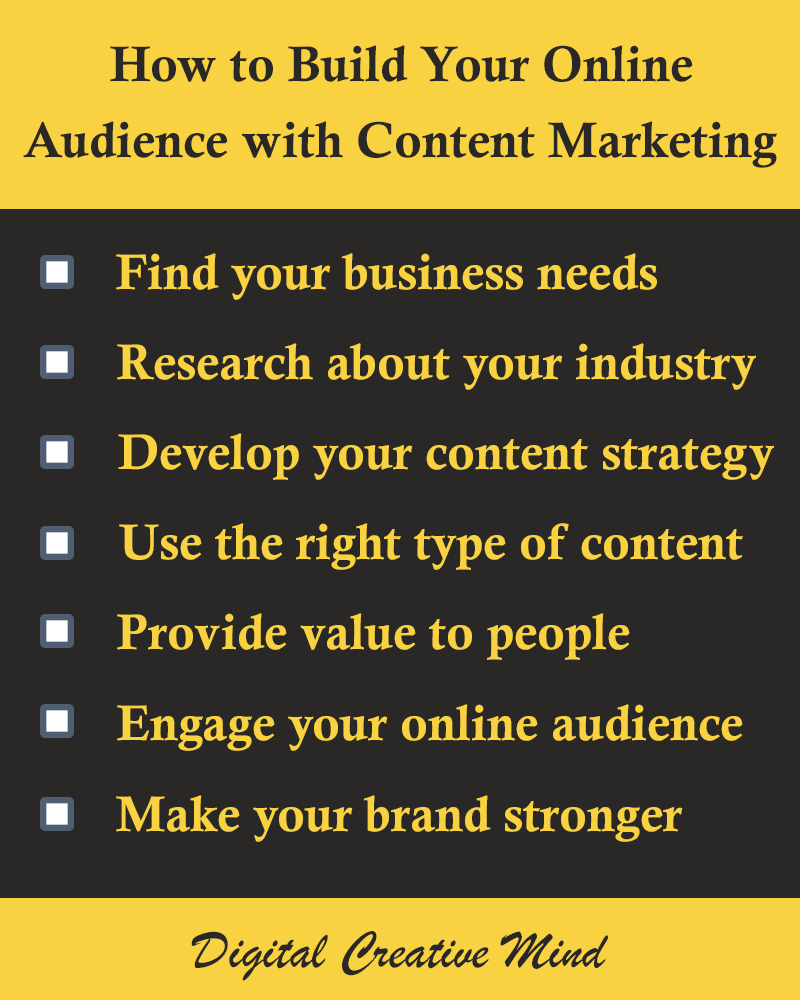 Build your Online Audience with your Content