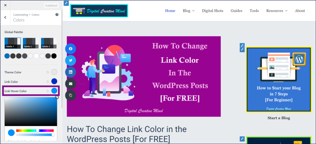 how-to-change-link-color-in-the-wordpress-posts-for-free