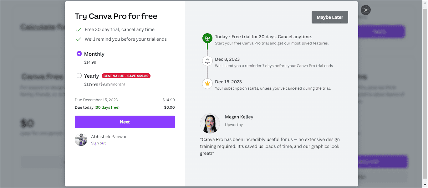 How to create a canva free account step by step 