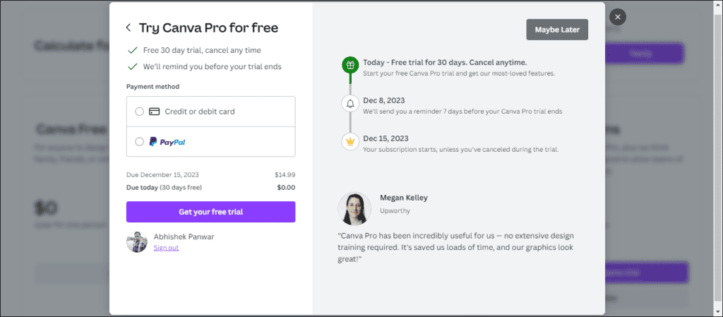 Canva Pro Free Trial 4