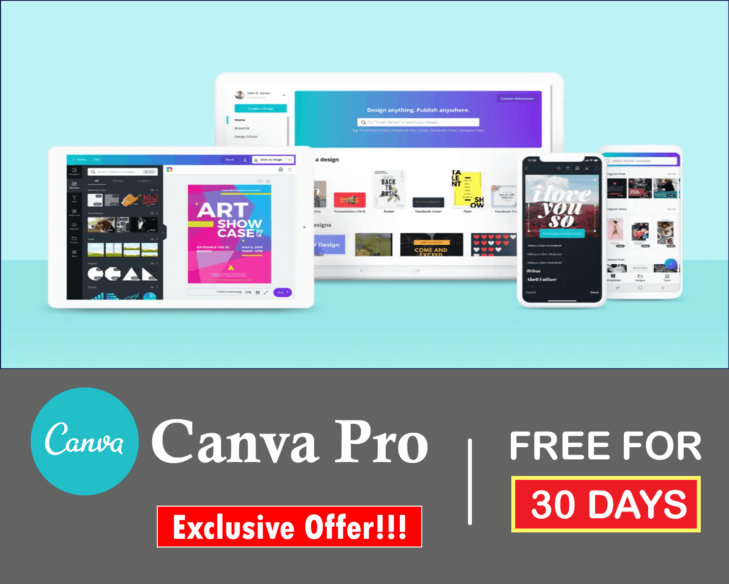 how to activate canva free trial