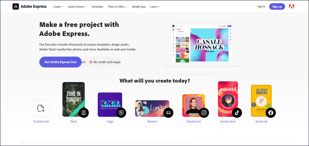 Adobe Express - Graphic Designing Tool
