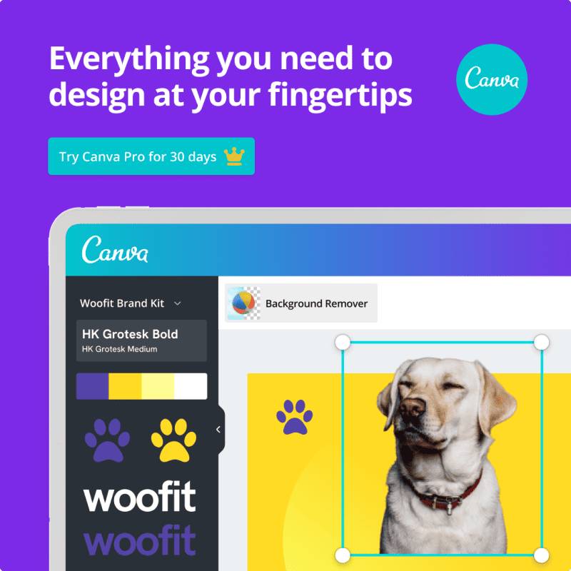 Pet best sale canva discount