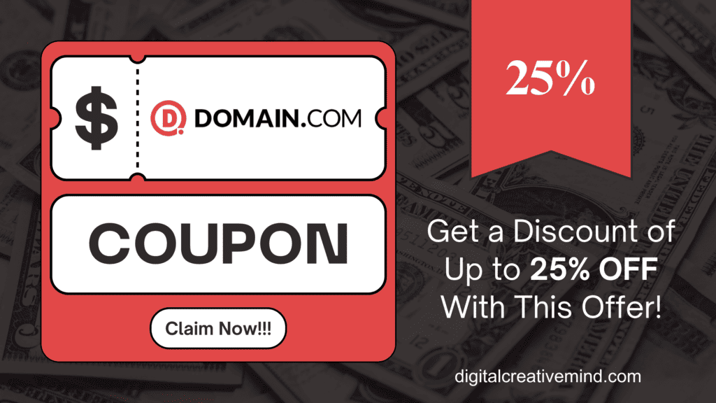 Domain.com Discount Coupon Code: Get 25% OFF [Best Deal]