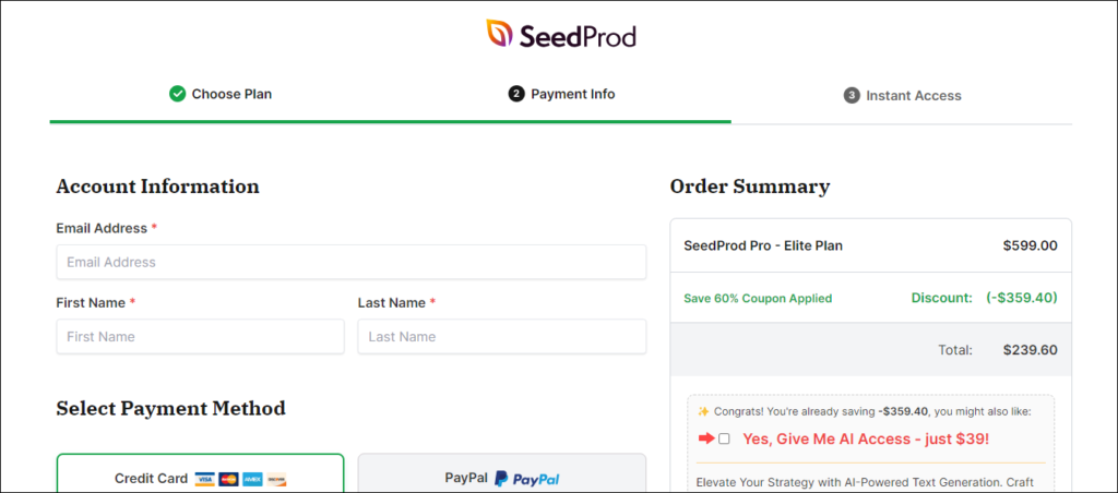 SeedProd - Choose Plan
