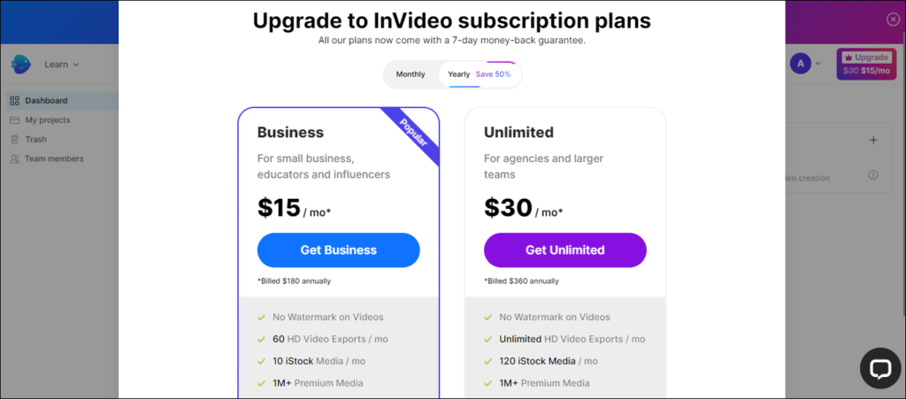 Invideo Upgrade (Save 50%)