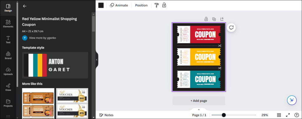 Customize your Canva Coupon