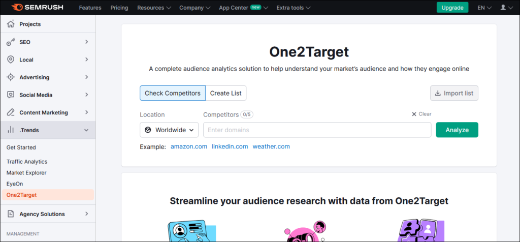 Semrush - One2Target