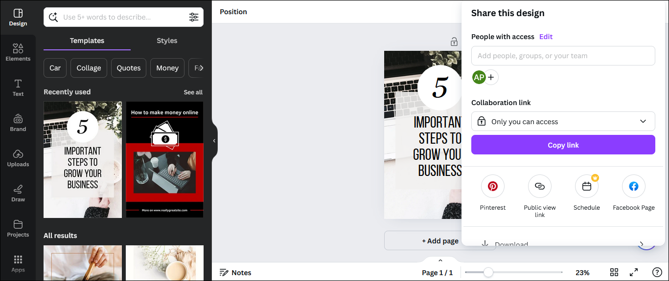 How To Create Pinterest Pins With Canva In Less Than 5 Minutes