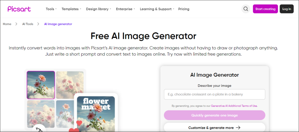 Picsart AI Image Generator