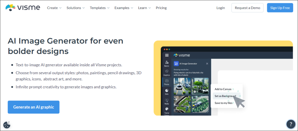 Visme AI Image Generator