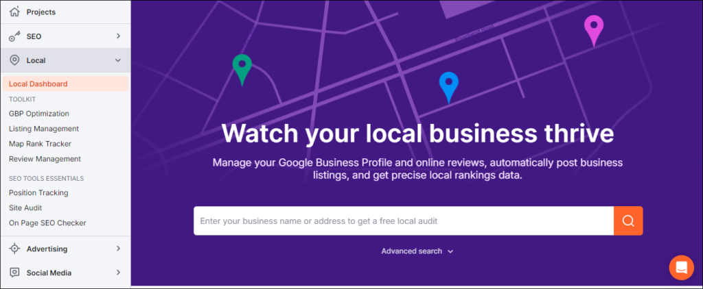 Semrush Local Dashboard