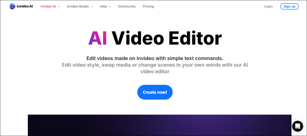 Invideo AI Video Editor