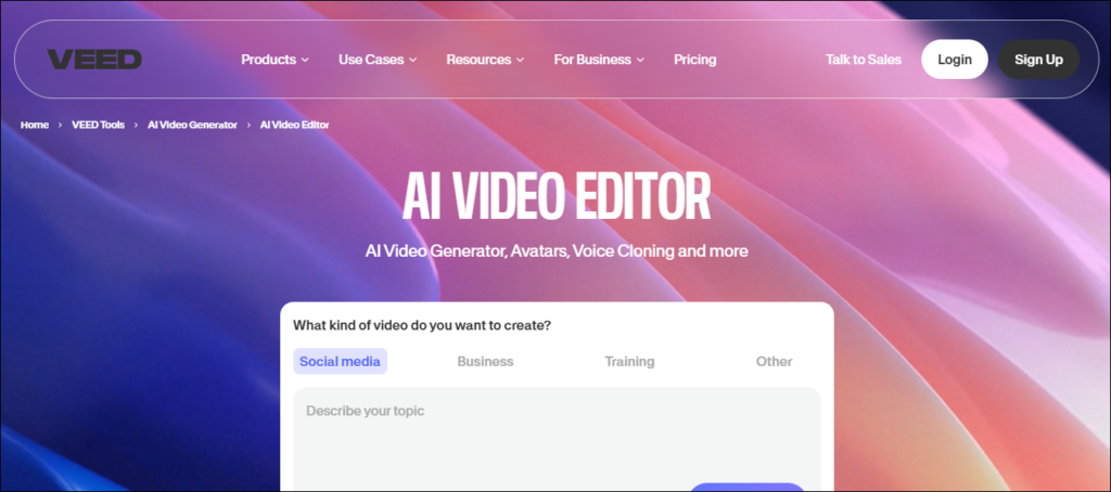 VEED AI Video Editor