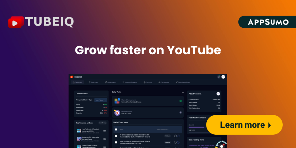 TubeIQ - AppSumo
