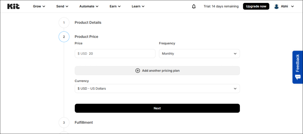 Kit - Paid Newsletter Pricing