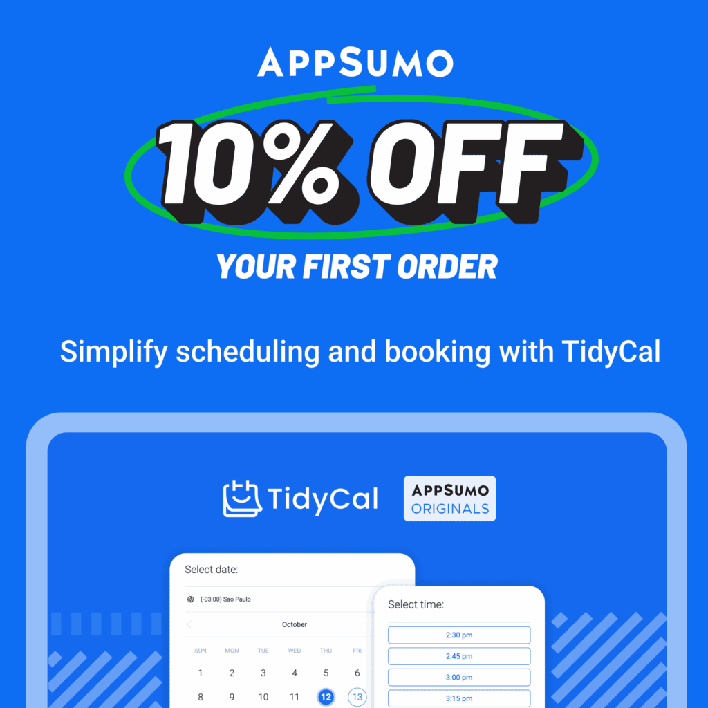 TidyCal Lifetime Deal - AppSumo 10% OFF