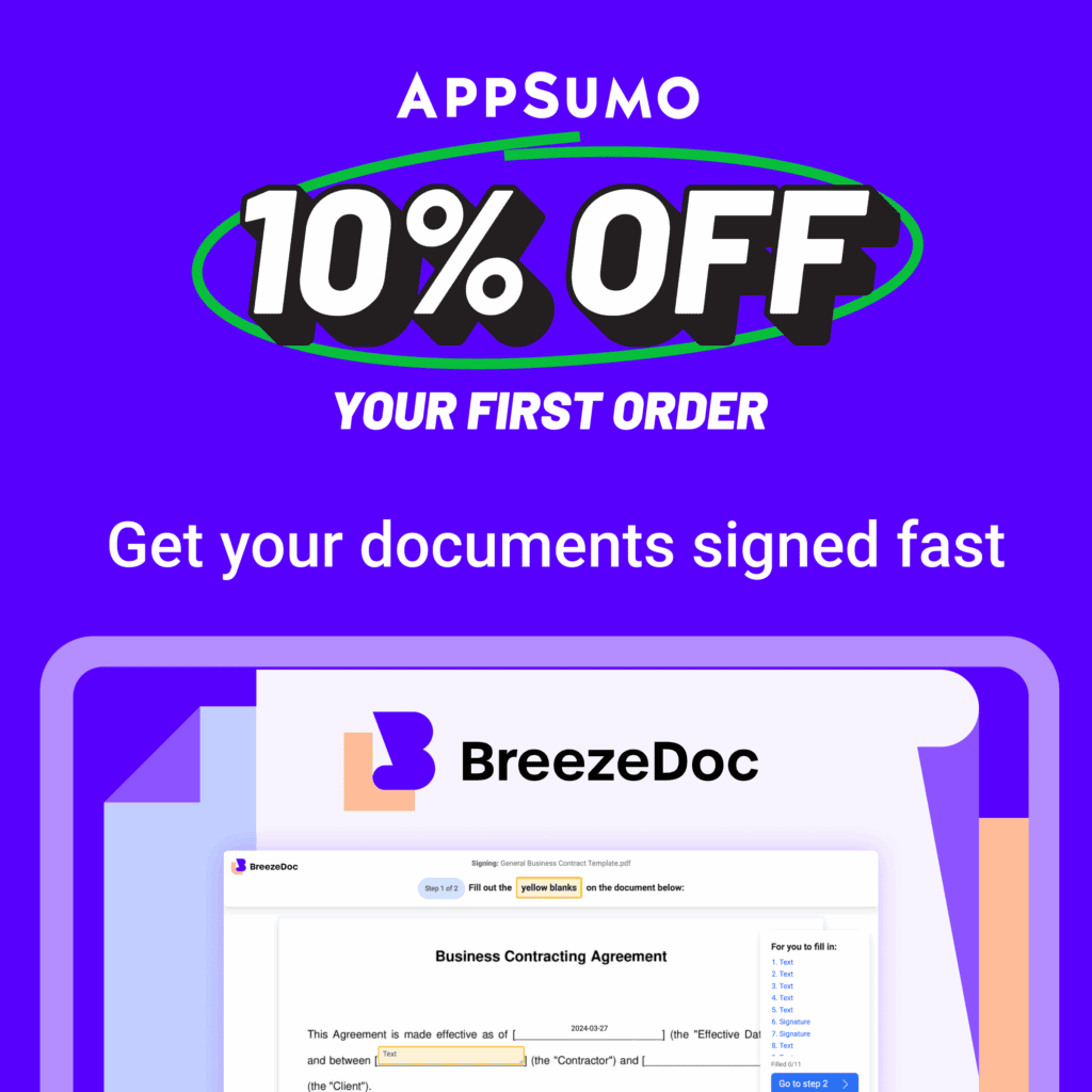 BreezeDoc Lifetime Deal - AppSumo 10% OFF