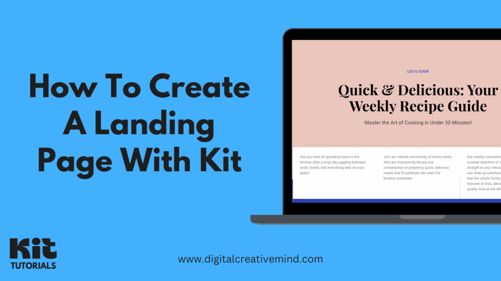 How To Create A Landing Page With Kit