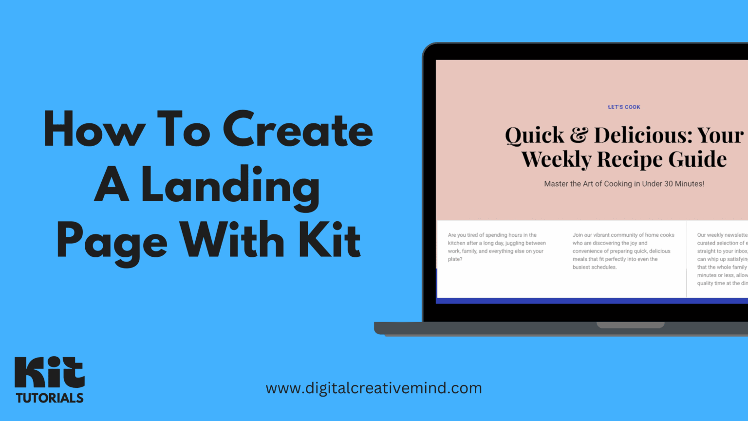 How To Create A Landing Page With Kit [Step-By-Step]
