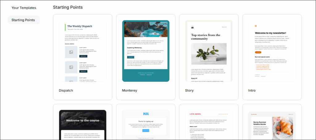 Choose a Newsletter Template (Kit)