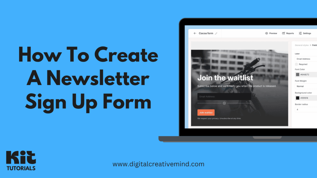 How To Create A Newsletter Sign Up Form
